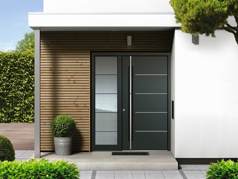 Aluminum doors with a newly applied color that suits your home